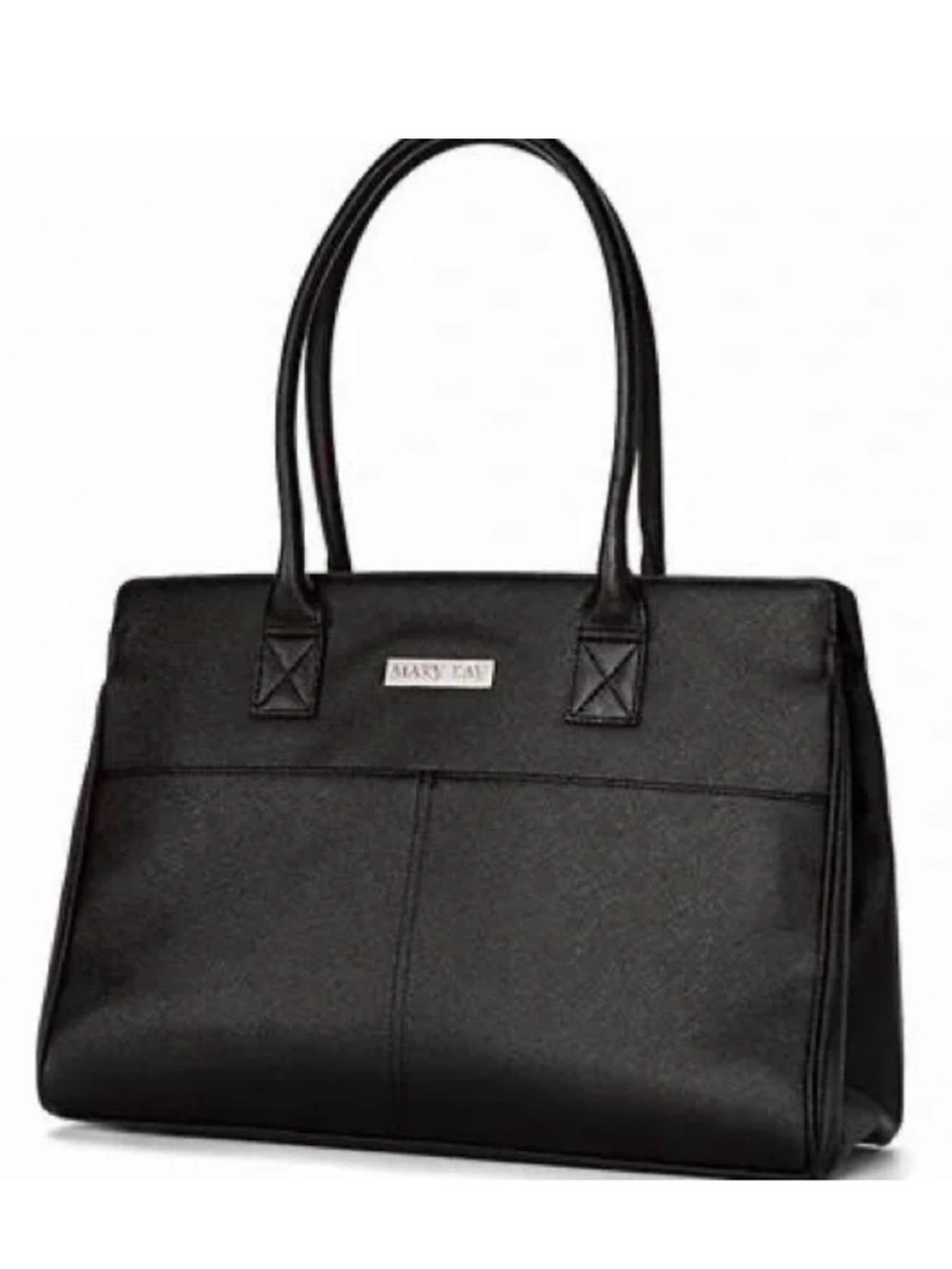 Mary Kay Black Leather-Style Tote with Dual Handles
